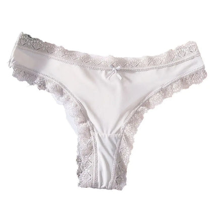 Ice Silk Cotton Crotch Low Waist Lingerie