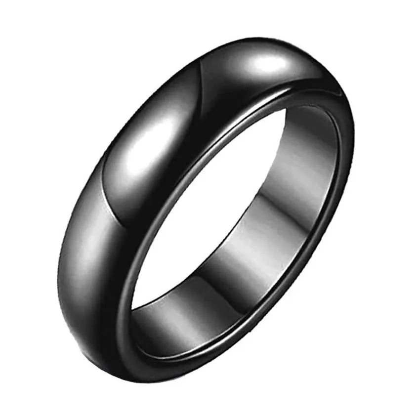 5pcs Natural Black Hematite Magnetic Stone Healing Ring