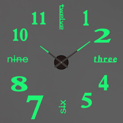 Large Wall 3D DIY Quartz Acrylic Mirror Stickers Clocks