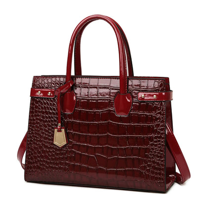 Retro Crossbody Crocodile Pattern Texture Bag Set