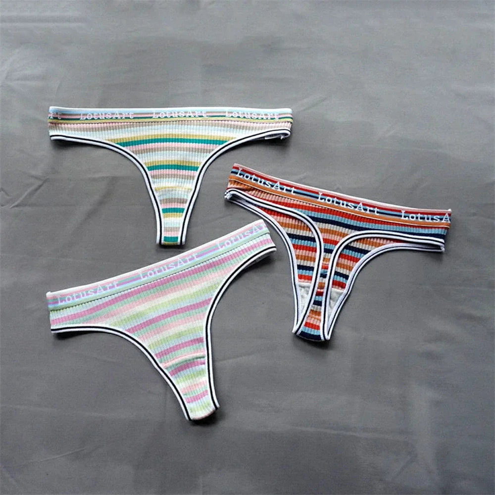 3 Pcs Brazilian Stripe Underwear G-string