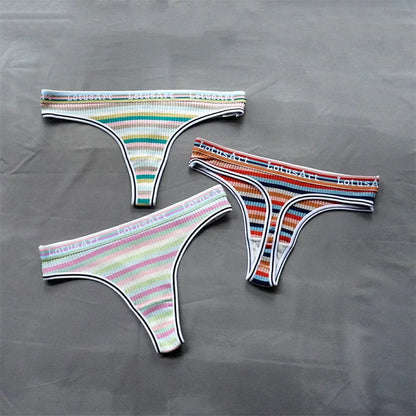 3 Pcs Brazilian Stripe Underwear G-string