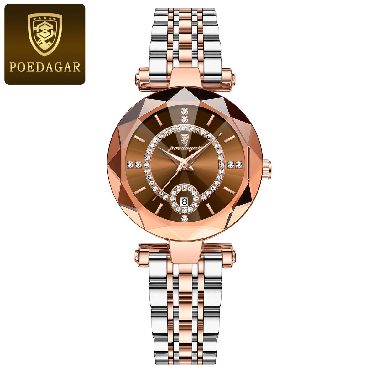 Luxury Waterproof Stainless Steel Date Wristwatch