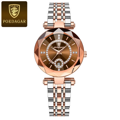 Luxury Waterproof Stainless Steel Date Wristwatch
