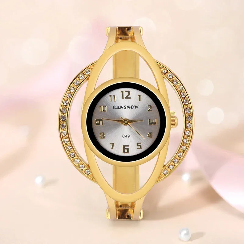 Luxury Steel Quartz Wristwatch Watch