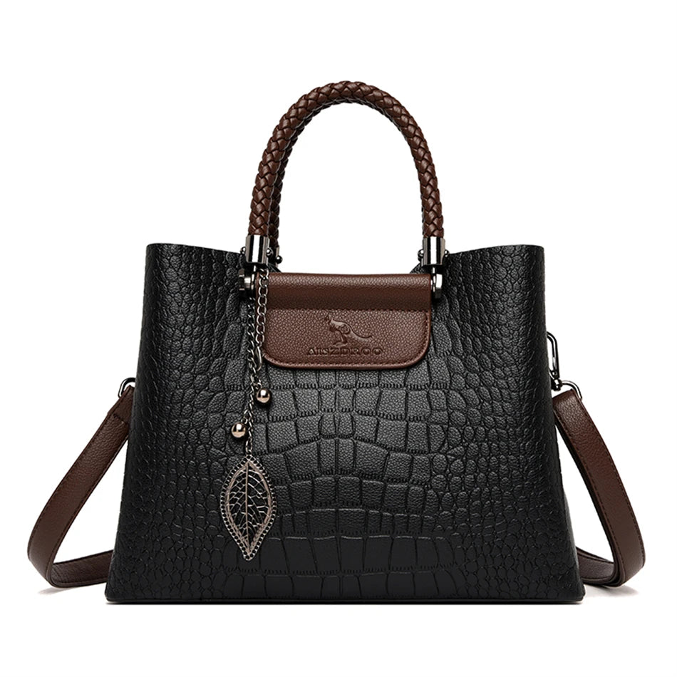 Leather Alligator Crossbody Bag