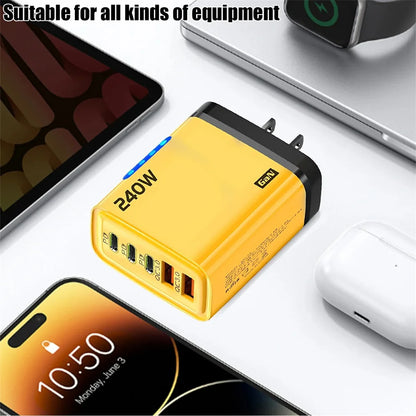 5 in 1 USB C GaN Desktop Charger Fast Charge