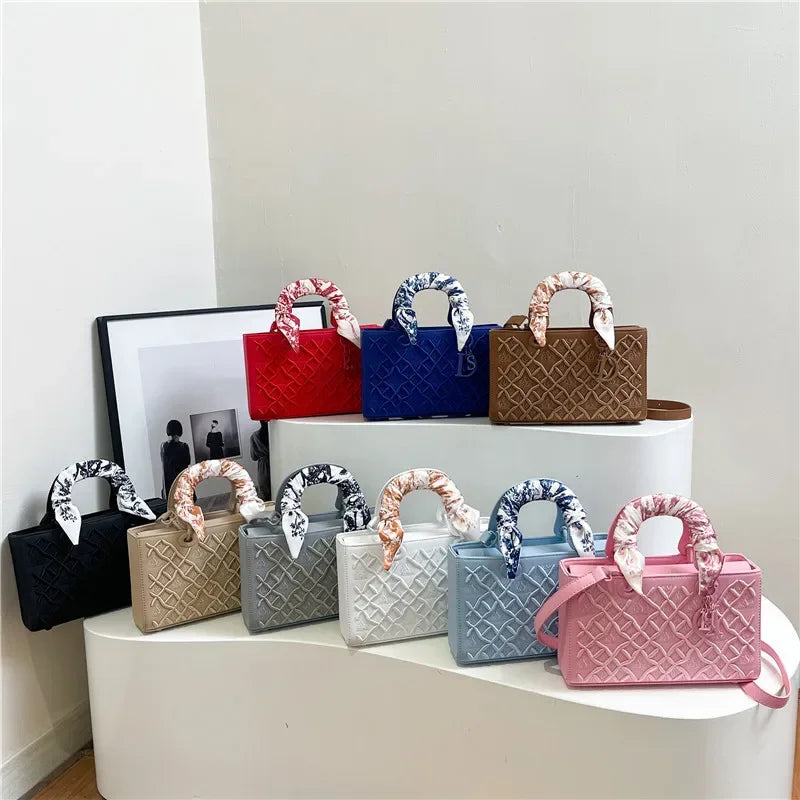 Silk scarf small square bag