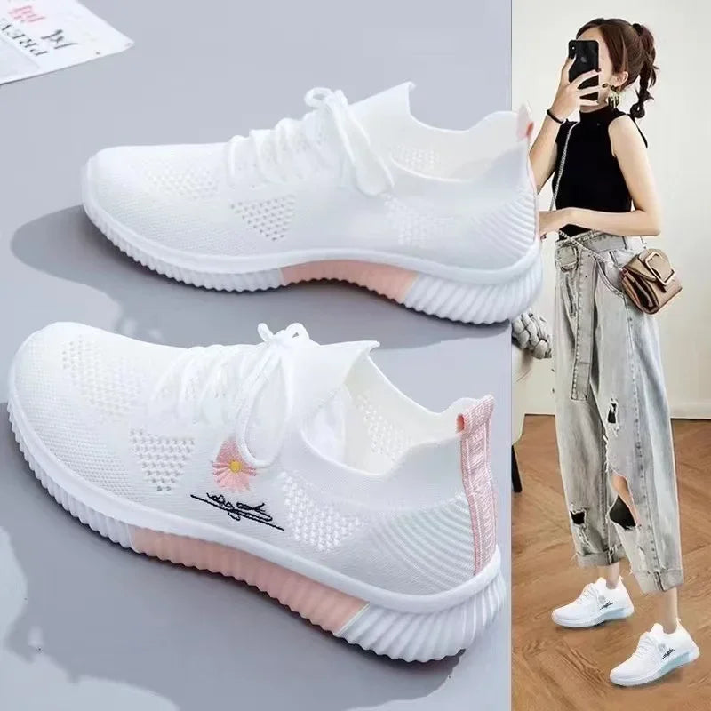 Tenis Vulcanize Air Mesh Breathable Gym Sports Sneakers