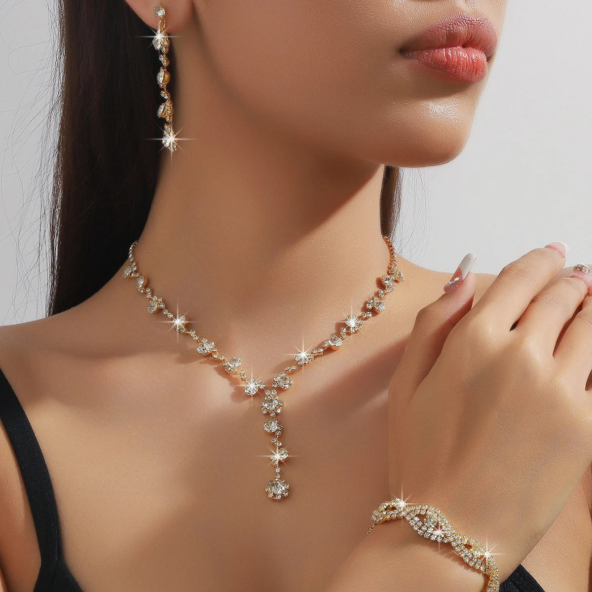 Copper Claw Chain Sunflower Necklace Jewelry Set