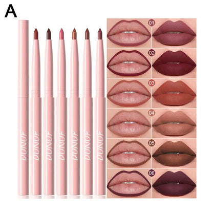 6Pcs Velvet Matte Lip Liner Pencil Lip Contours Makeup Set