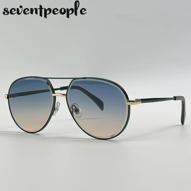 Oversized Pilot Big Double Bridge Beach Sunglasses