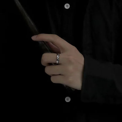 DANA Wave Ring Silver Alloy Open Ring