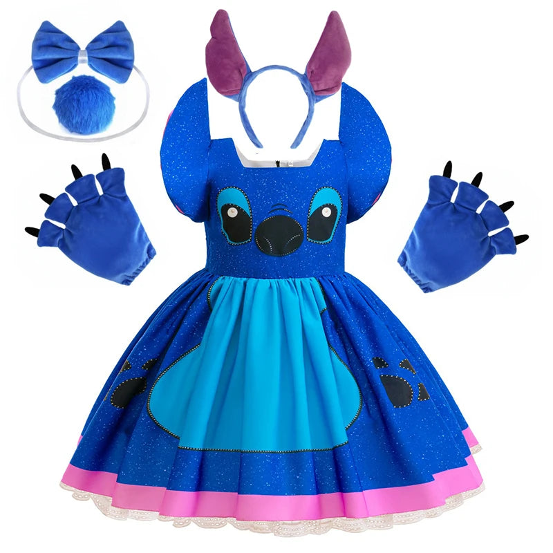Cartoon Disney Stitch Cosplay Costume Dress