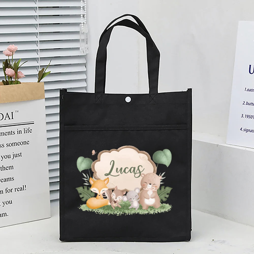 Kids Library Tote Bags Homeschool Cute Custom for Kids
