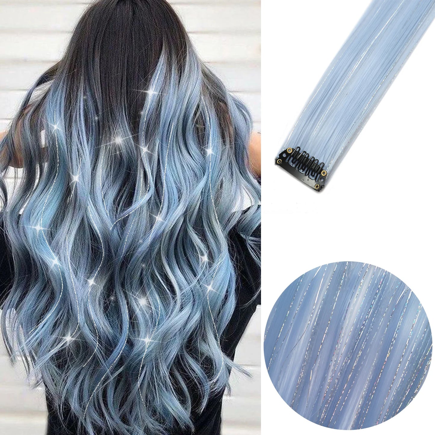 Straight Hair Synthetic Royal Blue wig