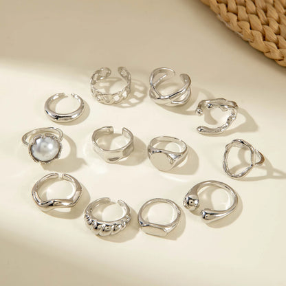 DANA Circle Geometry Opening Joint Rings Set