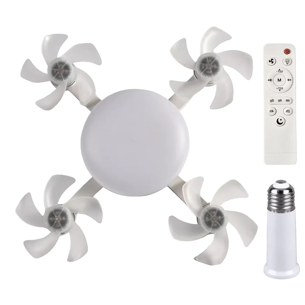 Drone Design Silent Ceiling Fan Light E27 Base Remote Controlled