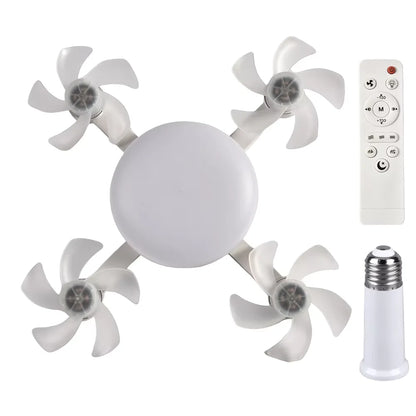 Drone Design Silent Ceiling Fan Light E27 Base Remote Controlled