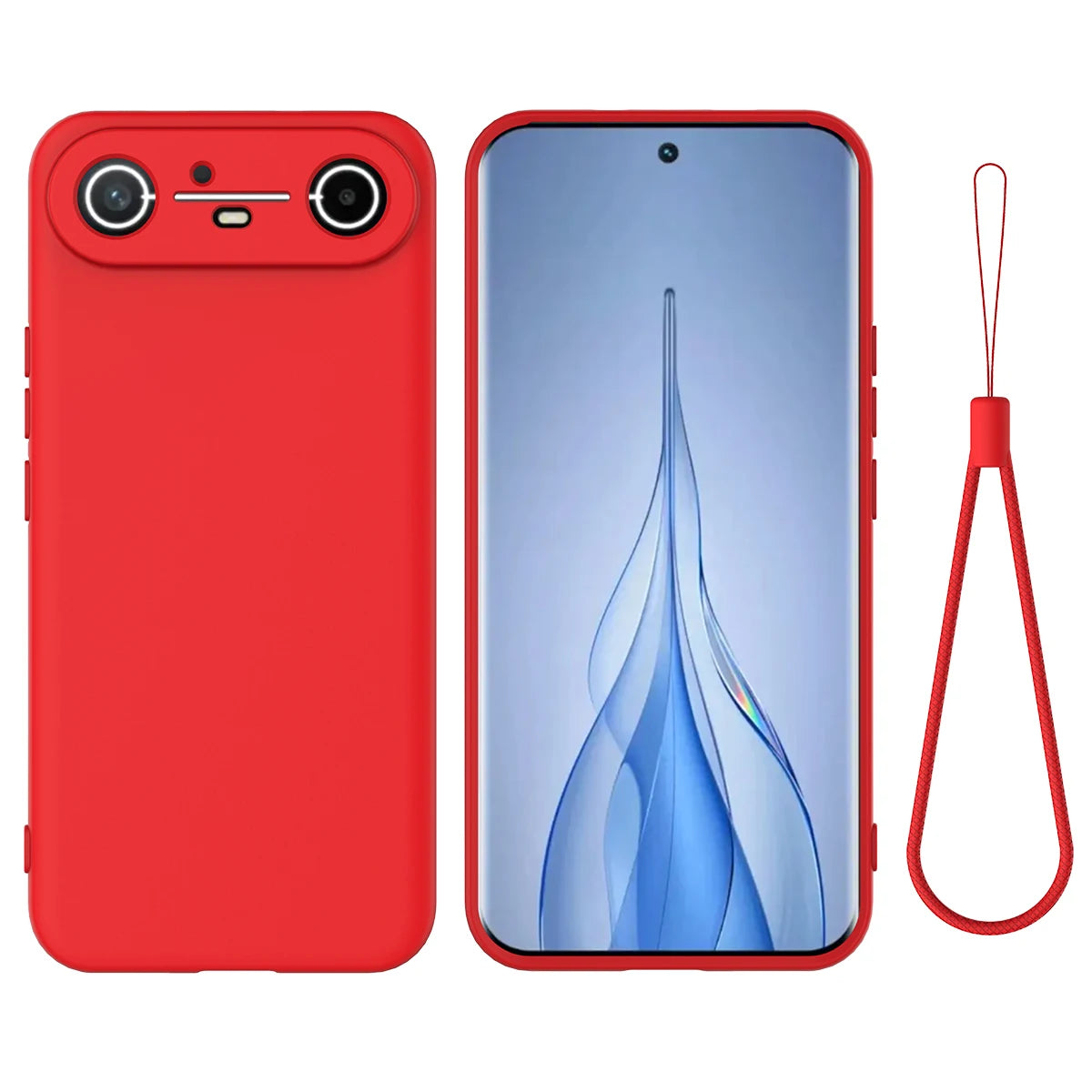 Silicone Case For Tecno Pova Slim 5G Spark Slim 4G Lanyard Case Skin-feel Ultra-thin Soft Anti-fall Cover For Tecno Spark Slim