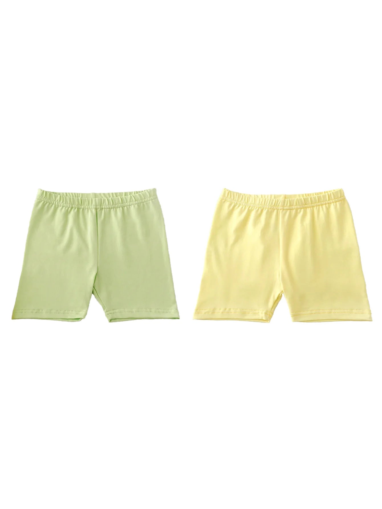 2Pcs Summer Solid Color Kids Leggings Girls