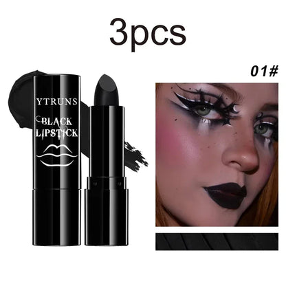 Matte black long-lasting waterproof lipstick