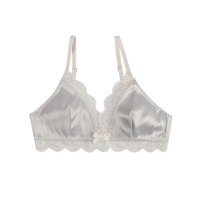 Korean Triangle Cup Bow Lace Bra