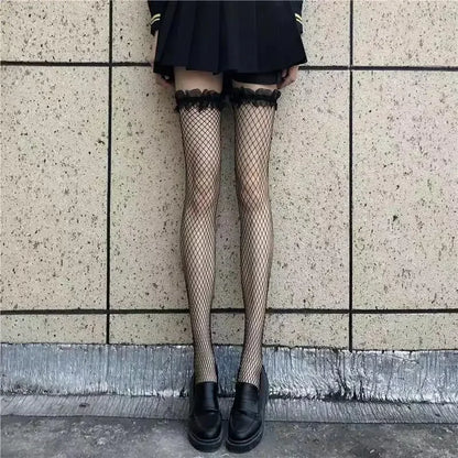 جوارب شفافة طويلة ومثيرة فوق الركبة