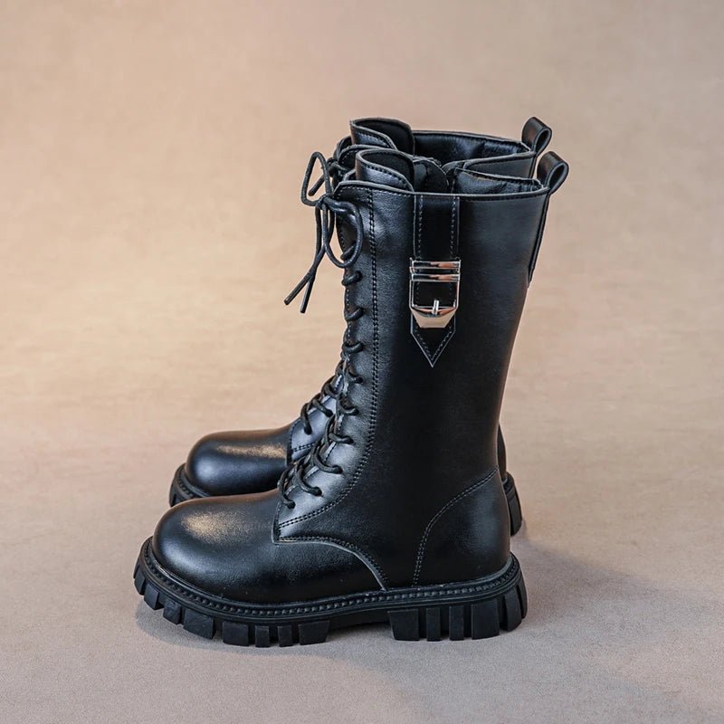 Elegant Zipper Baby Girl Casual Boots