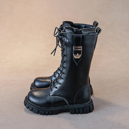 Elegant Zipper Baby Girl Casual Boots
