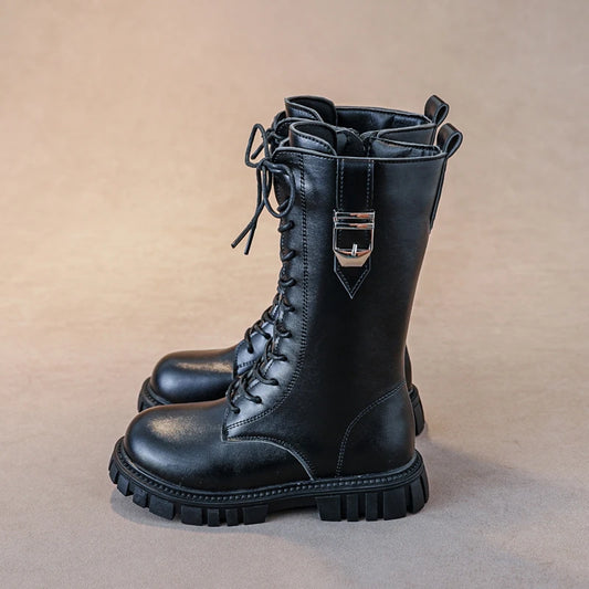 Elegant Zipper Baby Girl Casual Boots