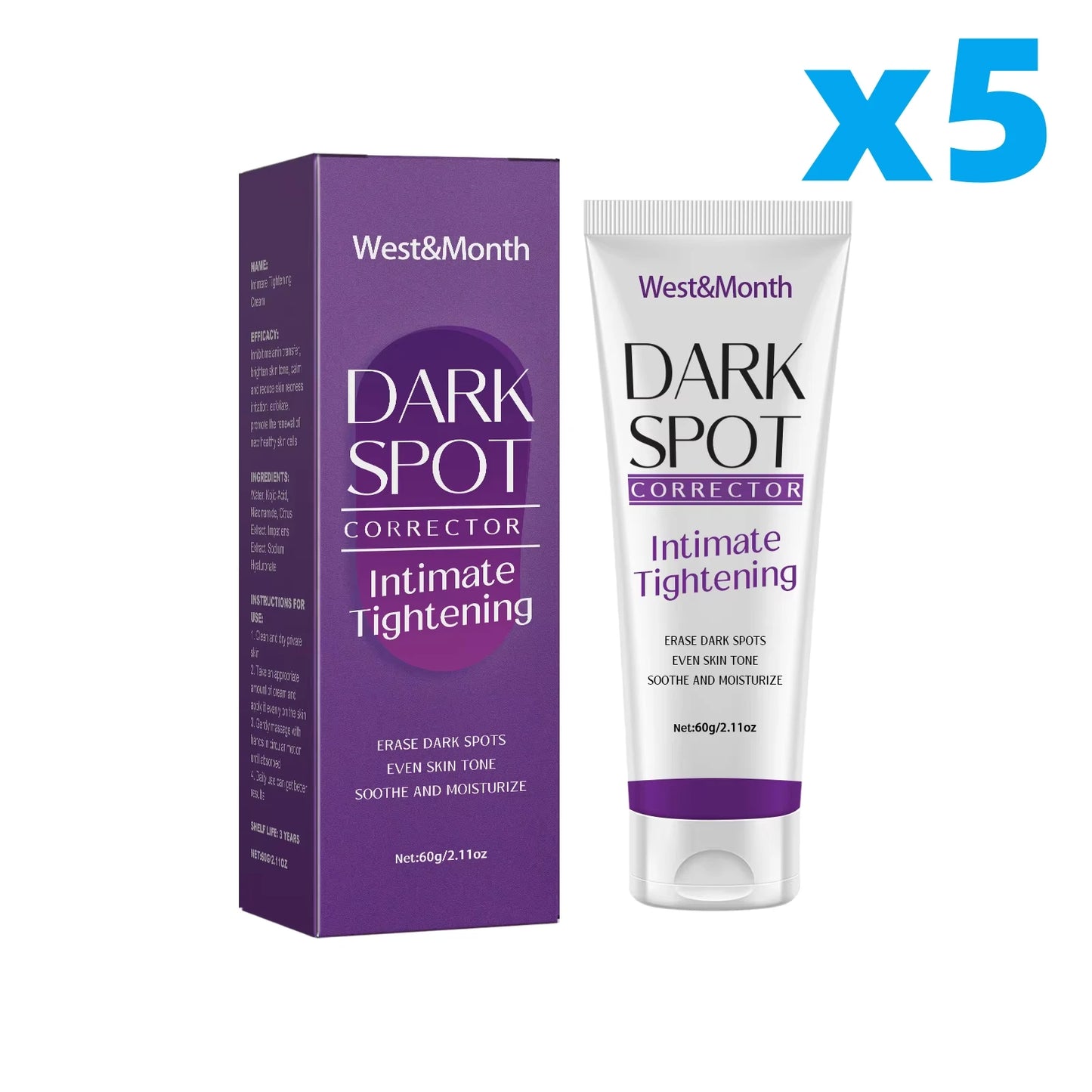 Crema blanqueadora corporal