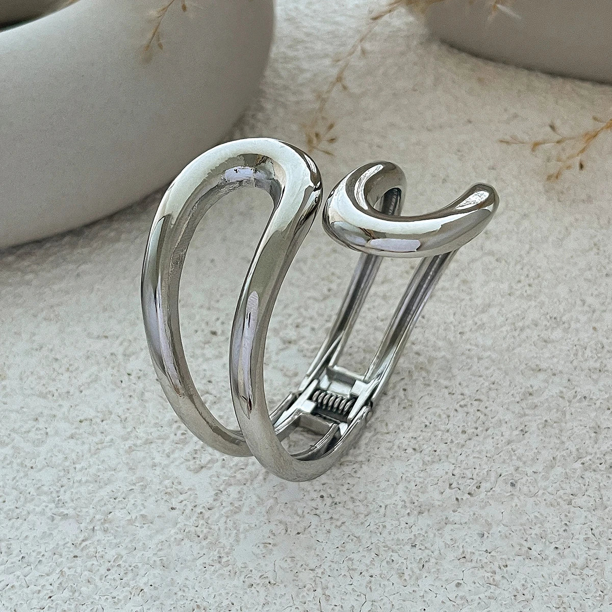 Geometric Cuff Chunky Wide Open Bracelet