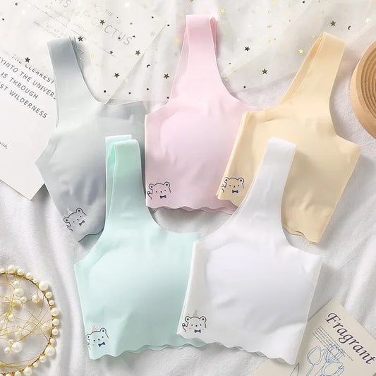 Seamless Tube Underwear Vest White/Pink 1 PCS
