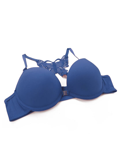 beautiful back butterfly bra push up set