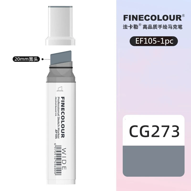 Finecolour 20mm Wide Markers Alcohol Line Sketching Art Markers Pen