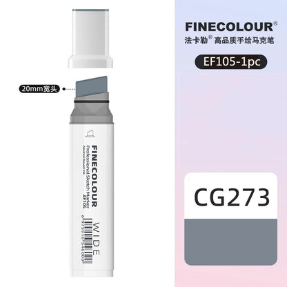 Finecolour 20mm Wide Markers Alcohol Line Sketching Art Markers Pen