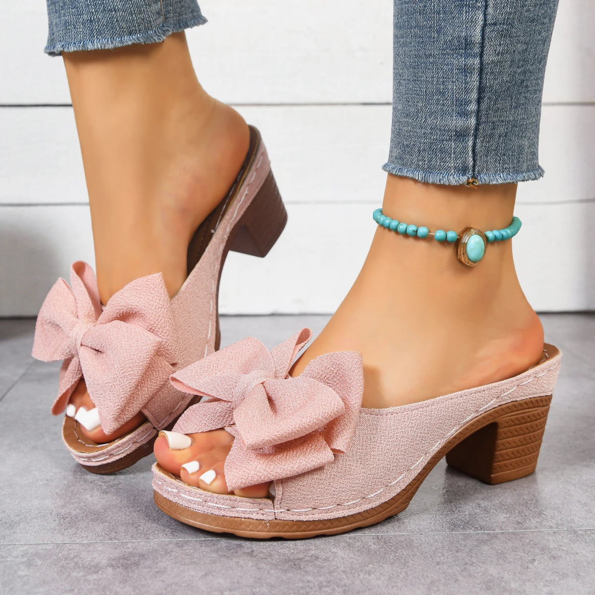 Lightweight Square Heel Anti-slip Slippers