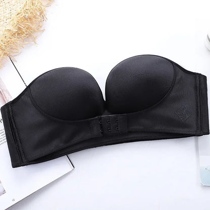 Front buckle invisible small push-up bra
