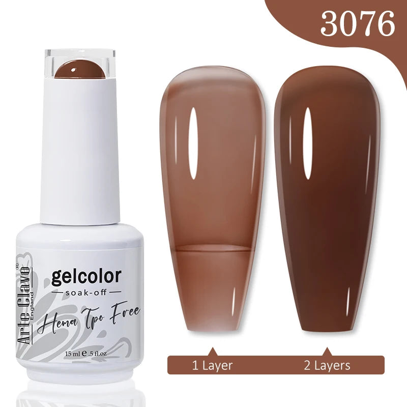 Red Brown Color Gel Nail Polish