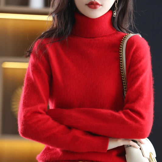 Cashmere Turtleneck Pullover Sweater