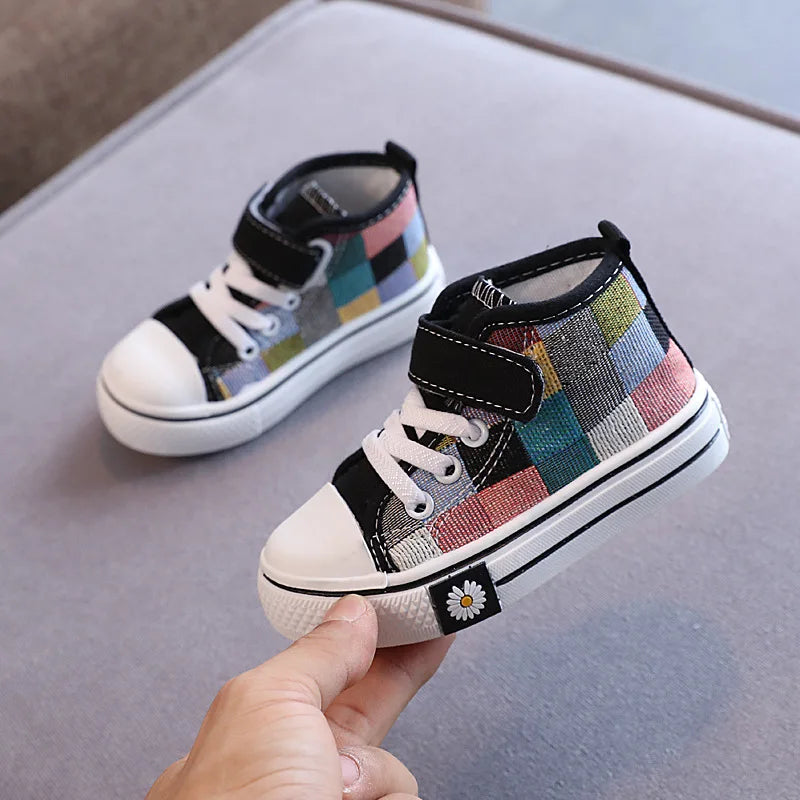 Canvas Casual Breathable Checkered Sneakers