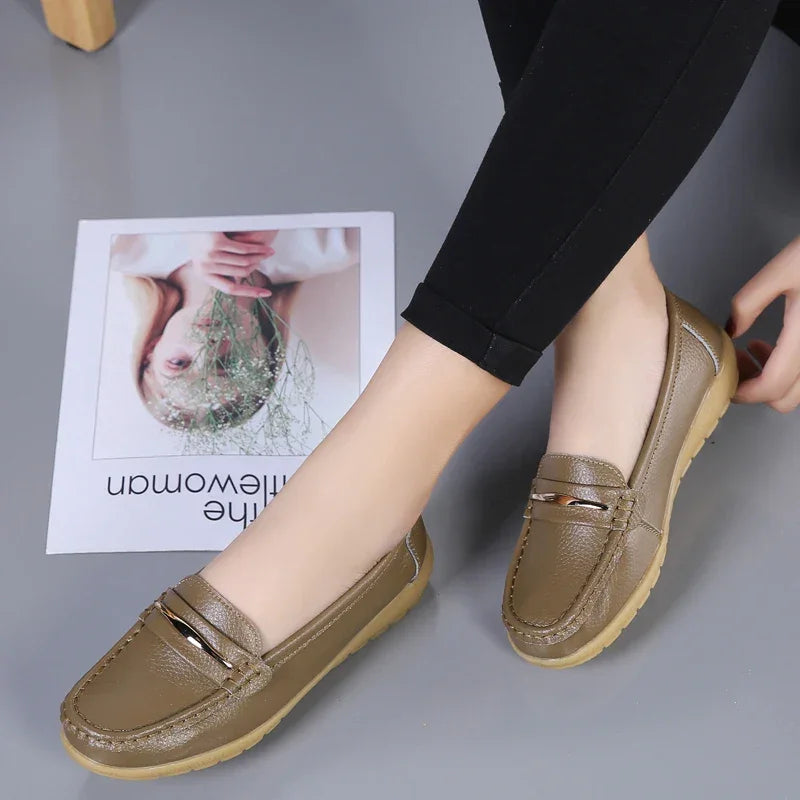 Genuine Leather Flats Moccasins Shoes