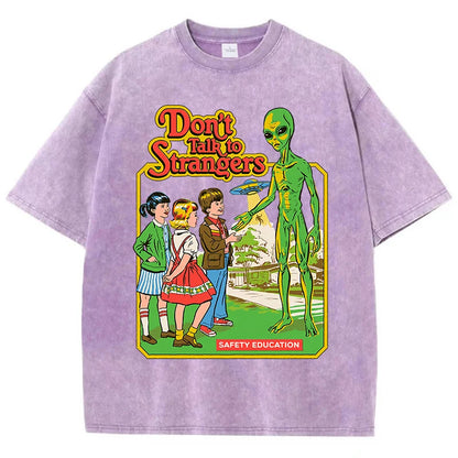 Cartoon Alien Cotton Short Sleeve T Shirts