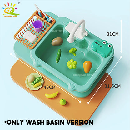 Baby Kitchen Toy Plastic Dish Wash Sink Electric Dishwasher Toys