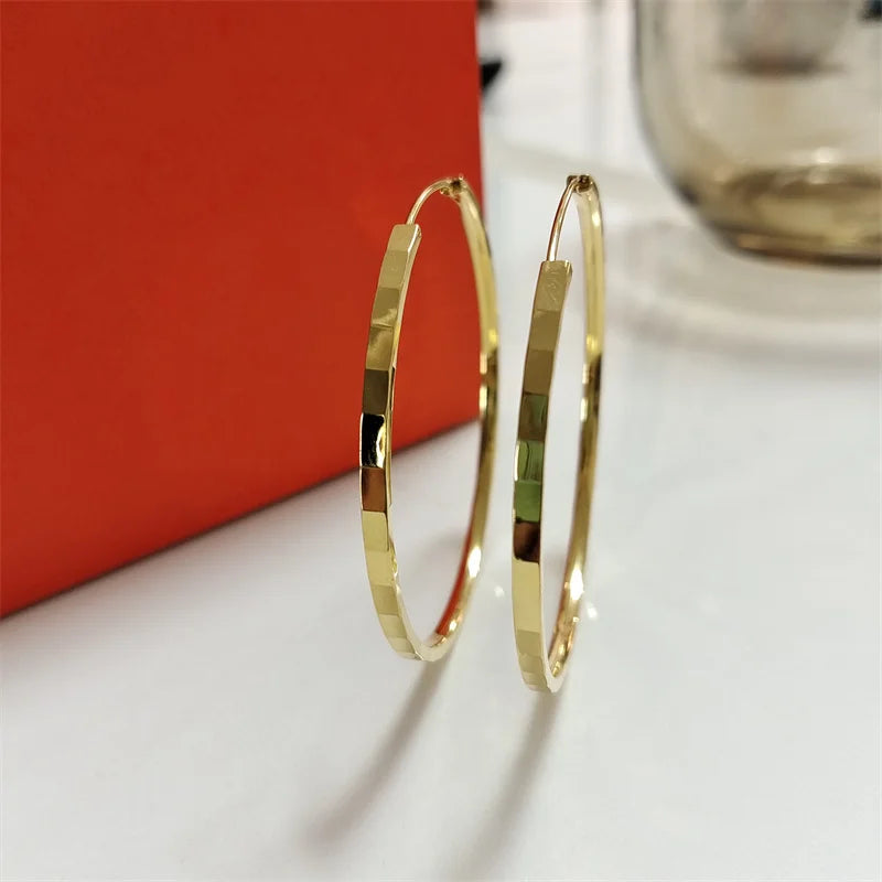 Senlissi 18K Gold Plated Hoop Earrings
