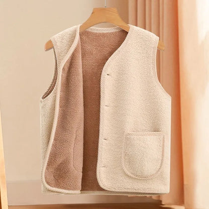 Fleece Thickened Lamb Wool Waistcoat Plus Size Sleeveless Jacket Vest