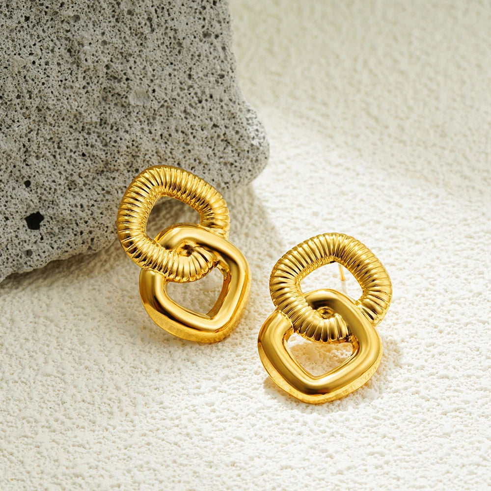 DANA Gold Color Stainless Steel Earring