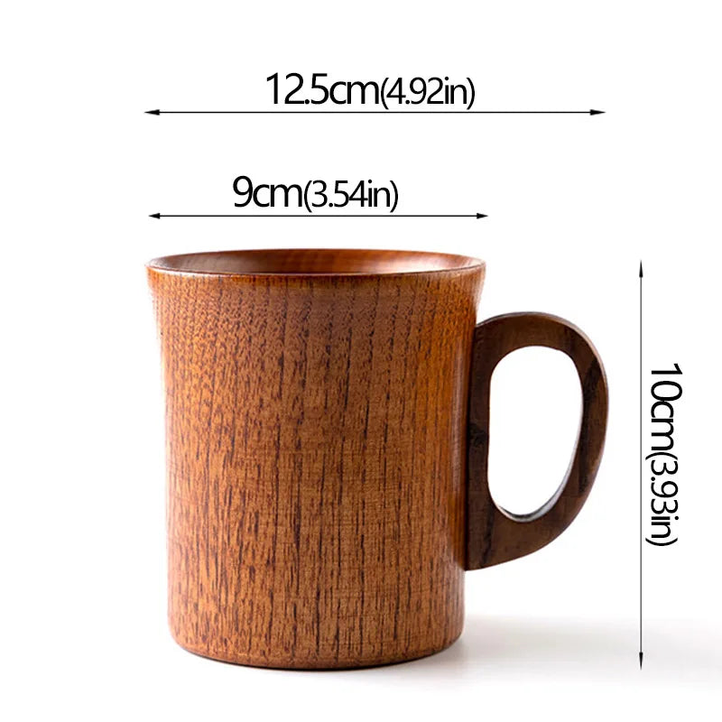 Wooden Handmade Jujube Wood Handle Beer Coffee Milk Tea Mug