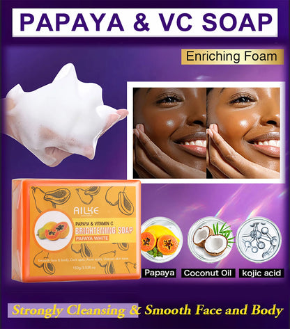 صابون البابايا العضوي لتبييض البشرة - مصنوع يدويًا